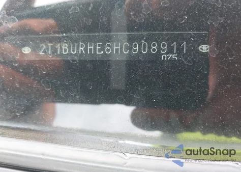 2017 Toyota Corolla Le из США, поврежденный, VIN 2T1BURHE6HC908911